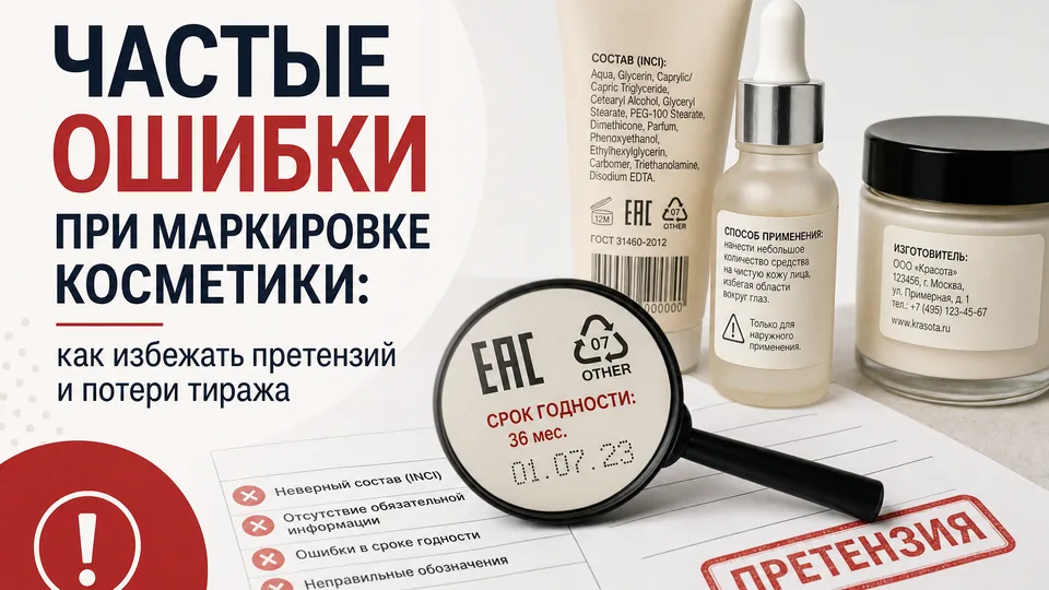 Частые ошибки при маркировке косметики: как избежать претензий и потери тиража