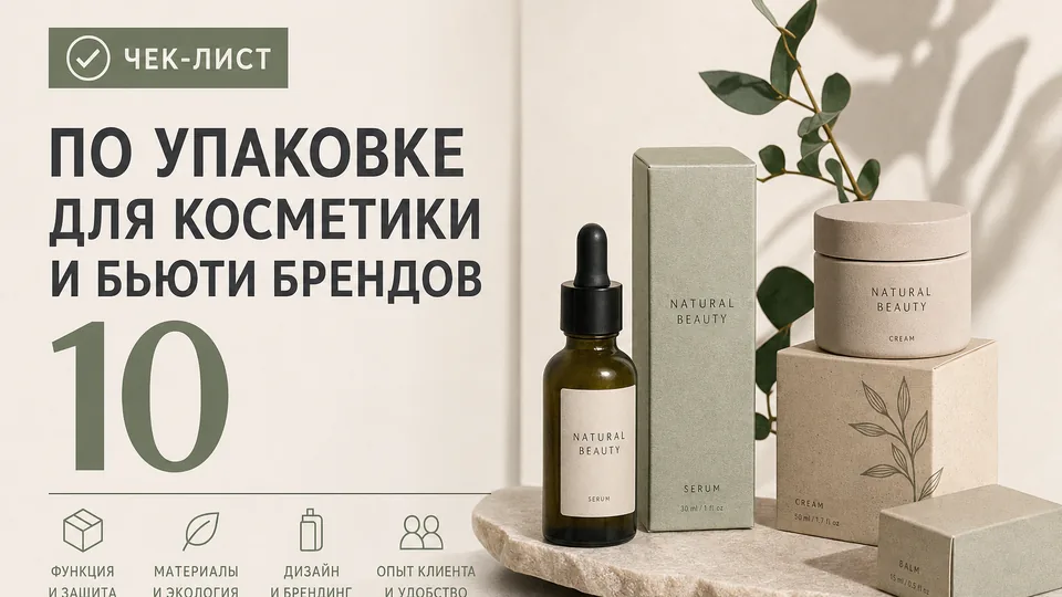 Чек-лист по упаковке для косметики и бьюти-брендов: от картонной коробки до airless-флакона