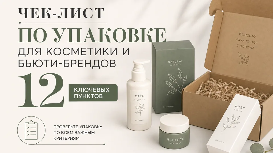 Чек-лист по упаковке для косметики и бьюти-брендов: от выбора флакона до маркировки