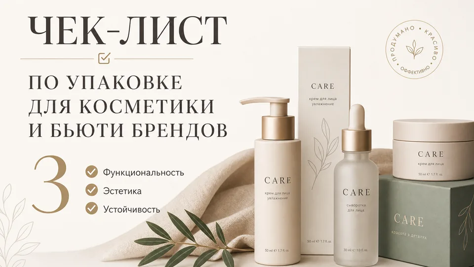Чек-лист по упаковке для косметики и бьюти-брендов: от картонной коробки до airless-флакона
