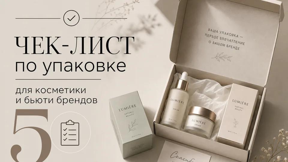 Чек-лист по упаковке для косметики и бьюти-брендов: от флакона до подарочного бокса