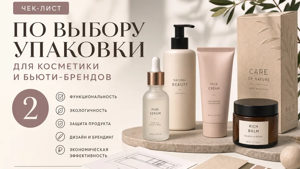 Чек-лист по выбору упаковки для косметики и бьюти-брендов: от банки для крема до подарочного бокса