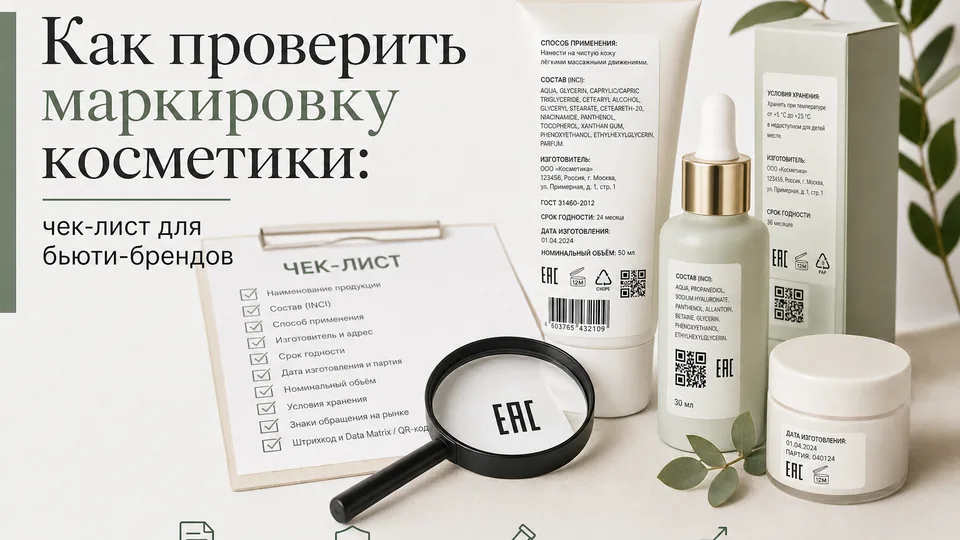 Как проверить маркировку косметики: чек-лист для бьюти-брендов