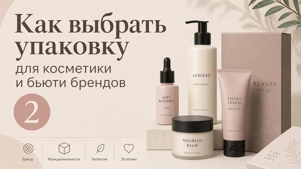 Как выбрать упаковку для косметики и бьюти-брендов: чек-лист от технолога