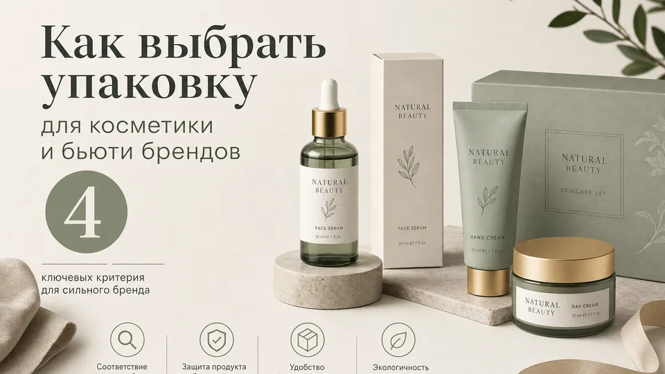 Как выбрать упаковку для косметики и бьюти-брендов: чек-лист от идеи до тиража