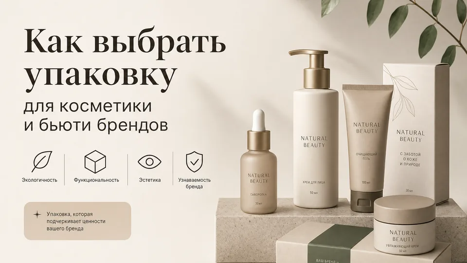 Как выбрать упаковку для косметики и бьюти-брендов: чек-лист от конструктора до тиража