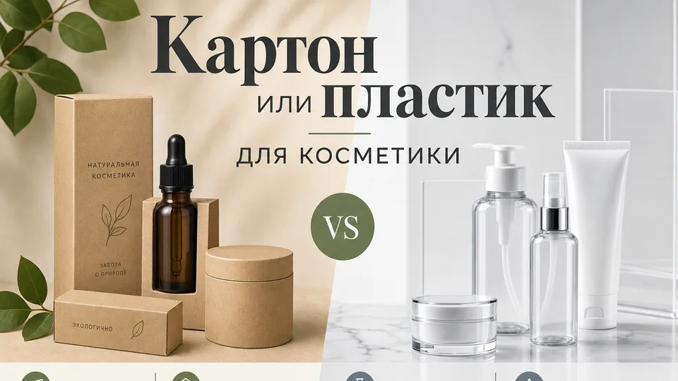 Картон или пластик для косметики: сравнение материалов, тиражей и логистики оптовых заказов упаковки