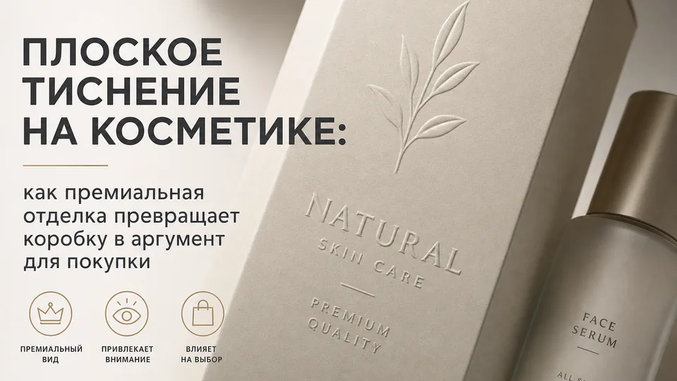 Плоское тиснение на косметике: как премиальная отделка превращает коробку в аргумент для покупки