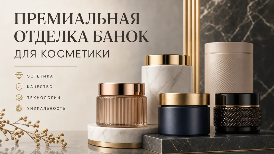 Премиальная отделка банок для косметики: как выбрать технологию, которая работает на бренд