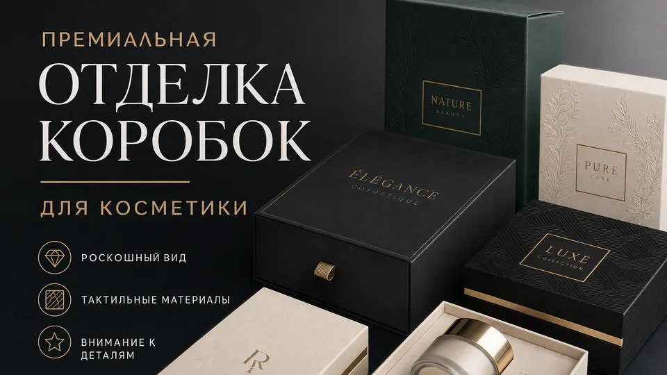 Премиальная отделка коробок для косметики: чек-лист для бьюти-бренда
