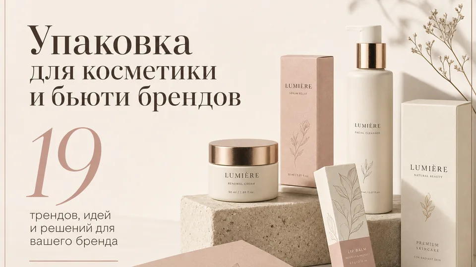 Упаковка для косметики и бьюти-брендов: гид по выбору форматов, материалов и маркировке