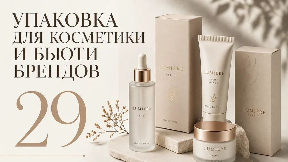 Упаковка для косметики и бьюти-брендов: производство картонных коробок, тубусов и подарочных наборов под заказ