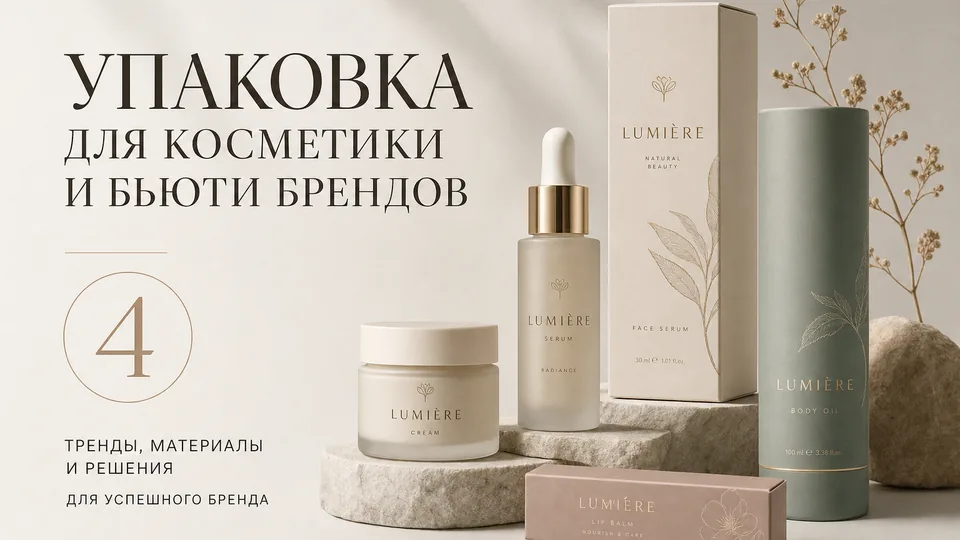 Упаковка для косметики и бьюти-брендов: чек-лист по выбору форматов, материалов и подрядчика