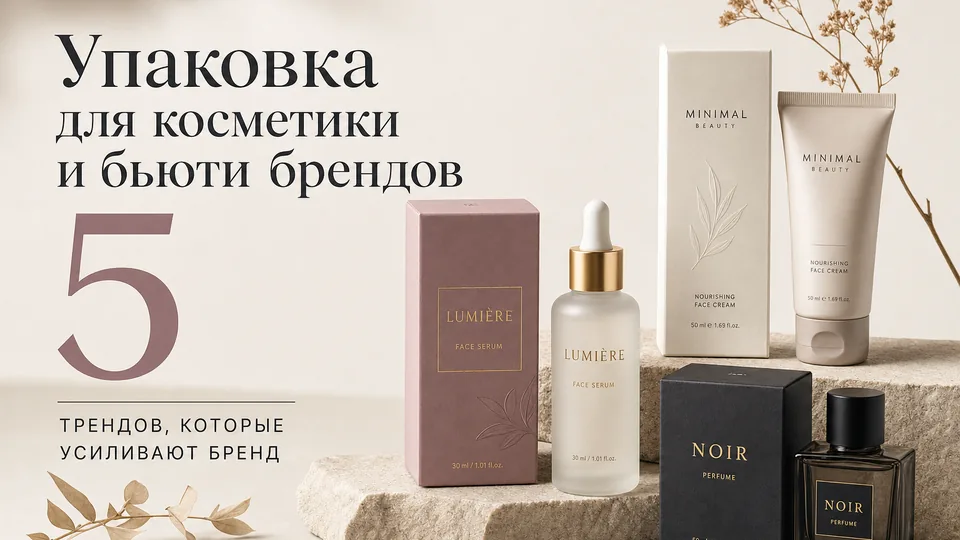 Упаковка для косметики и бьюти-брендов: чек-лист по выбору формата, материалов и подрядчика