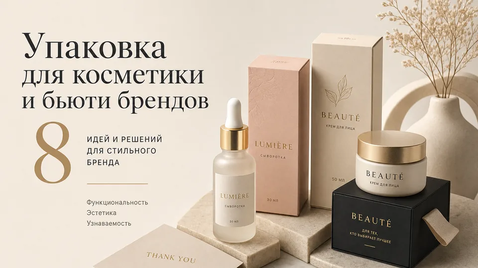 Упаковка для косметики и бьюти-брендов: чек-лист по выбору форматов, материалов и подрядчика