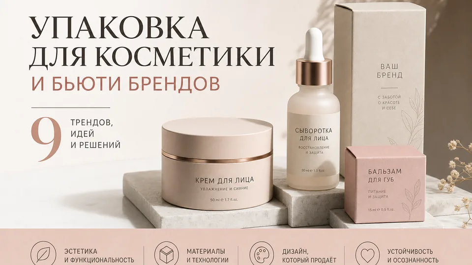 Упаковка для косметики и бьюти-брендов: чеклист по выбору форматов, материалов и подрядчика