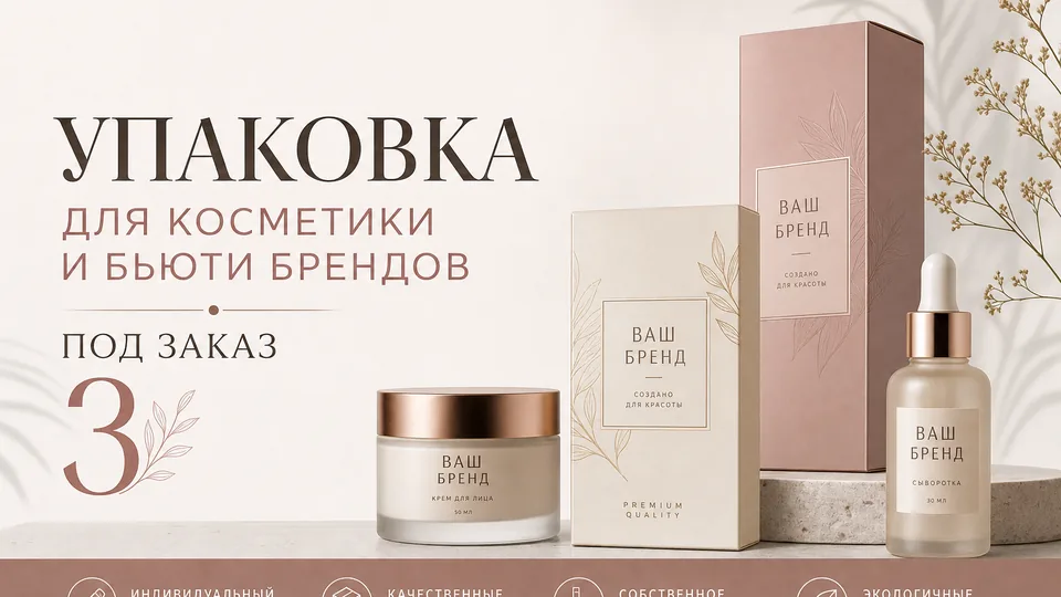 Упаковка для косметики и бьюти-брендов под заказ: чек-лист от идеи до тиража