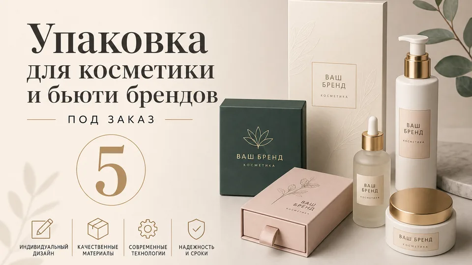 Упаковка для косметики и бьюти-брендов под заказ: гид по выбору форматов, материалов и отделки