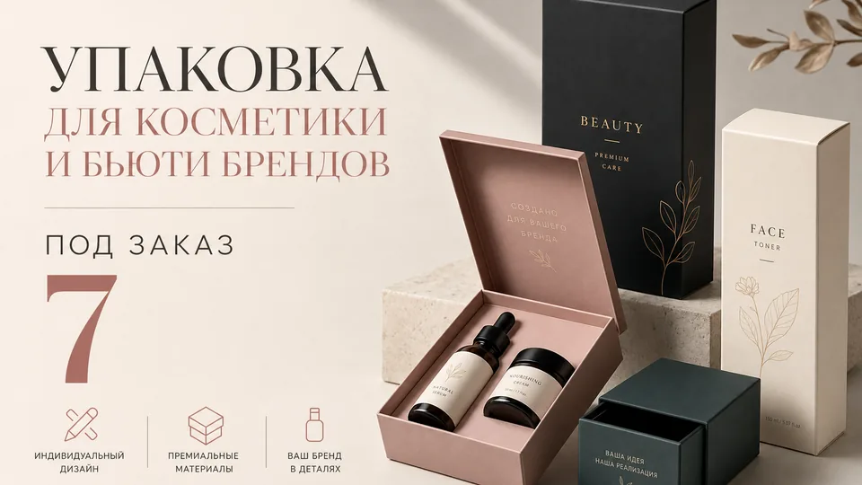 Упаковка для косметики и бьюти-брендов под заказ: полный чеклист от концепции до тиража