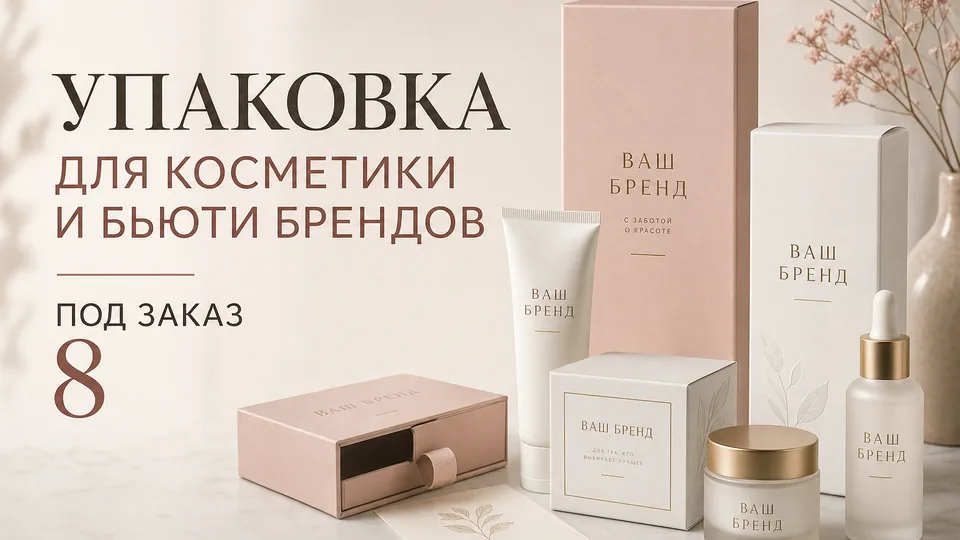 Упаковка для косметики и бьюти-брендов под заказ: от картонных коробок до премиальных деревянных кейсов